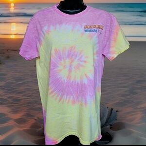 Vtg Panama City Beach Adult Small Tshirt Shipwreck Island Waterpark TieDye READ